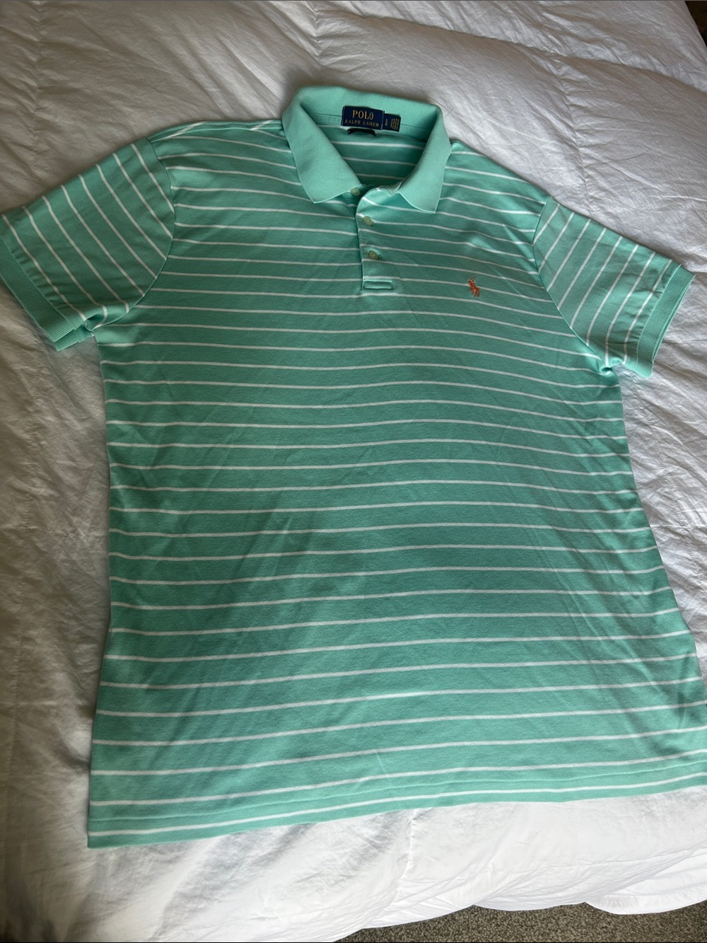 Polo by Ralph Lauren Mint Green & White Striped Polo